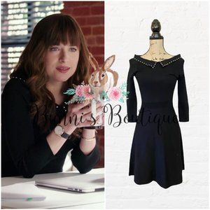Anastasia Steele's Sandro Rocket Embellished Skater Dress Sz 2